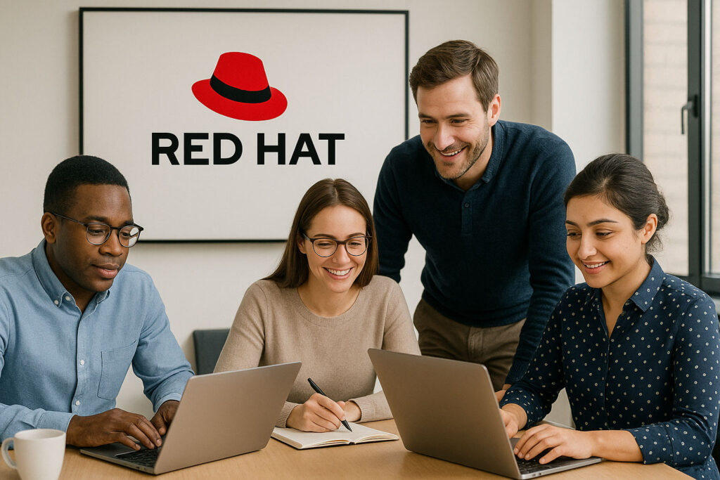 Team using redhat solutions