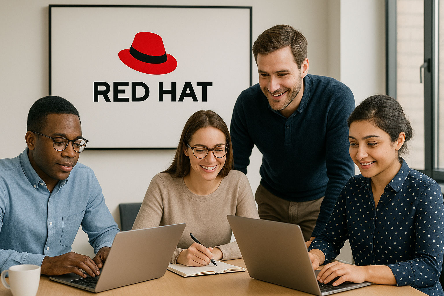 Team using redhat solutions